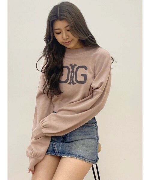 GYDA（ジェイダ）の「Symmetry GYDAインターシャニットトップス（ニット/セーター・レディース・ピンク/オフホワイト/ブラック・FREE）」の20枚目の写真