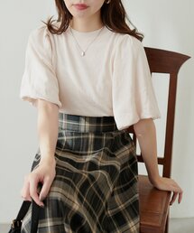 バルーンスリーブメランジニット