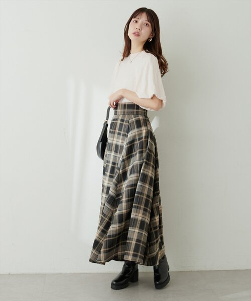 natural couture(ナチュラルクチュール)の「バルーンスリーブメランジニット(ニット/セーター・レディース・オフホワイト/ブラック/ピンク・FREE)」の21枚目の写真