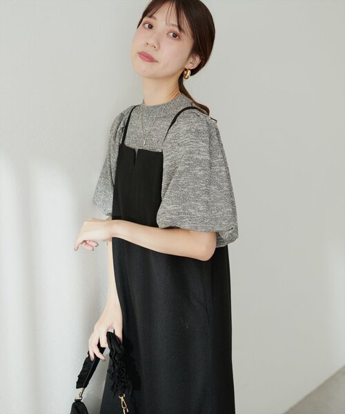 natural couture(ナチュラルクチュール)の「バルーンスリーブメランジニット(ニット/セーター・レディース・オフホワイト/ブラック/ピンク・FREE)」の18枚目の写真