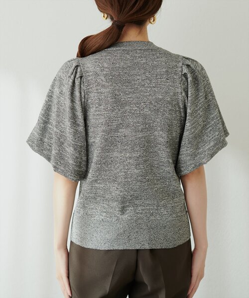 natural couture(ナチュラルクチュール)の「バルーンスリーブメランジニット(ニット/セーター・レディース・オフホワイト/ブラック/ピンク・FREE)」の14枚目の写真