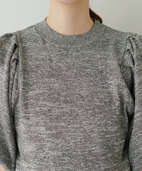 natural couture(ナチュラルクチュール)の「バルーンスリーブメランジニット(ニット/セーター・レディース・オフホワイト/ブラック/ピンク・FREE)」の13枚目の写真