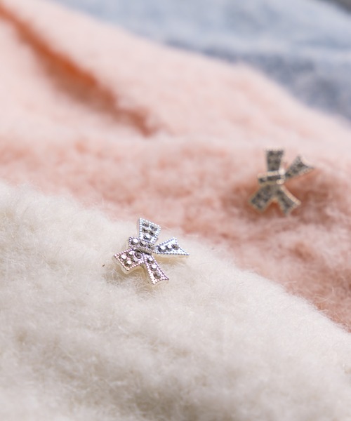 OLIVE des OLIVE（オリーブデオリーブ）の「ブークレ起毛ショートカーデ（カーディガン/ボレロ・レディース・アイボリー/サックスブルー/チャコールグレー/ピンク・FREE）」の6枚目の写真