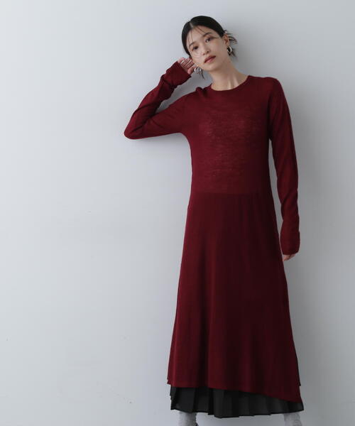 【セール】◆シアーニットワンピース（ワンピース）｜N.（N. Natural Beauty Basic）（エヌエヌナチュラルビューティーベーシック）