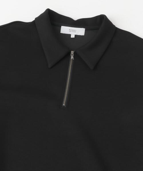 URBAN RESEARCH ROSSO MEN（アーバンリサーチロッソメン）の「『セットアップ対応』ポンチジッププルオーバー（Tシャツ/カットソー・メンズ・ブラック/ネイビー・LARGE/MEDIUM）」の12枚目の写真