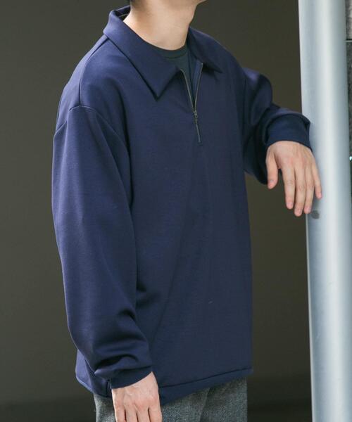 URBAN RESEARCH ROSSO MEN（アーバンリサーチロッソメン）の「『セットアップ対応』ポンチジッププルオーバー（Tシャツ/カットソー・メンズ・ブラック/ネイビー・LARGE/MEDIUM）」の13枚目の写真