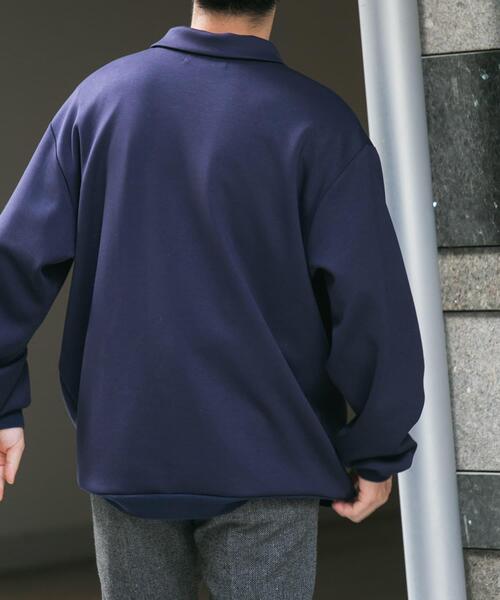 URBAN RESEARCH ROSSO MEN（アーバンリサーチロッソメン）の「『セットアップ対応』ポンチジッププルオーバー（Tシャツ/カットソー・メンズ・ブラック/ネイビー・LARGE/MEDIUM）」の14枚目の写真