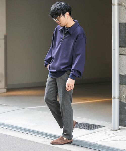 新品Lepidosソリッド リバーシブル セットアップ セール】『セットアップ対応』ポンチジッププルオーバー（Tシャツ