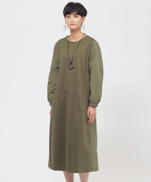 【セール】【カタログ掲載品】【ウォッシャブル】シャンブレータフタコンビワンピース（ワンピース）｜EVEX by KRIZIA（エヴェックスバイクリツィア） 28,600円