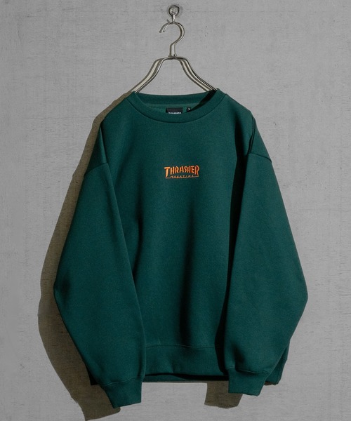 THRASHER（スラッシャー）の「【at】〔THRASHER/スラッシャー〕裏起毛 バックプリント＆刺繍 クルーネック ビッグスウェット（スウェット・メンズ・ブラック/アッシュグレー/ホワイト/ネイビー/グリーン・MEDIUM/LARGE）」の19枚目の写真