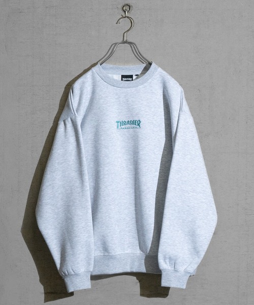 THRASHER（スラッシャー）の「【at】〔THRASHER/スラッシャー〕裏起毛 バックプリント＆刺繍 クルーネック ビッグスウェット（スウェット・メンズ・ブラック/アッシュグレー/ホワイト/ネイビー/グリーン・MEDIUM/LARGE）」の17枚目の写真