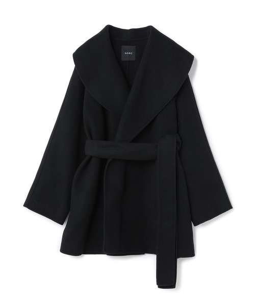 NORC ノーク ウールメルトンミドルリバーコート ブラック 1 完売品 ノーク N.O.R.C ウールメルトンミドルリバーコート （キャメル