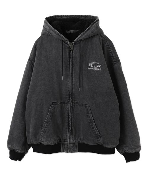 WEGO（ウィゴー）の「WEGO/ワーカーズボアフードブルゾン（ブルゾン・メンズ・ブラック系その他/スカイブルー/ブラウン・LARGE/MEDIUM）」の6枚目の写真