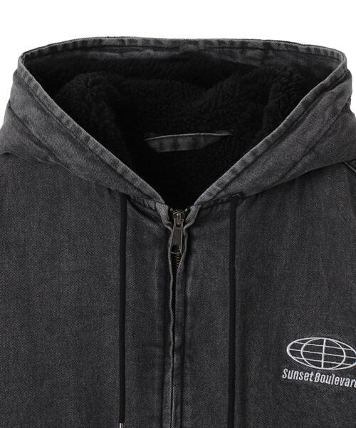 WEGO（ウィゴー）の「WEGO/ワーカーズボアフードブルゾン（ブルゾン・メンズ・ブラック系その他/スカイブルー/ブラウン・LARGE/MEDIUM）」の8枚目の写真