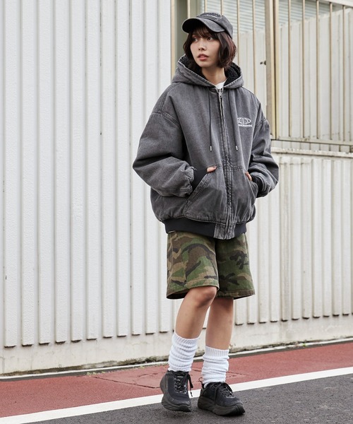 WEGO（ウィゴー）の「WEGO/ワーカーズボアフードブルゾン（ブルゾン・メンズ・ブラック系その他/スカイブルー/ブラウン・LARGE/MEDIUM）」の17枚目の写真