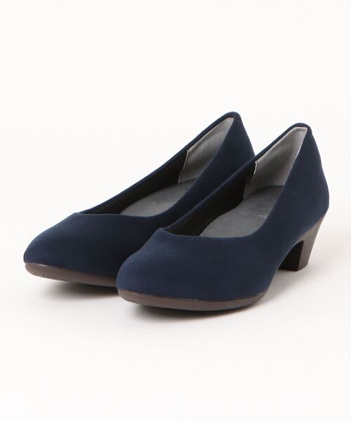 ALL DAY Walk(オールデイウォーク)の「ALL DAY Walk/4cm ヒール アーモンドトーパンプス(パンプス・レディース・ブラック×ブラック/チャコールグレー/ベージュ/ネイビー・22.0cm/22.5cm/23.0cm/23.5cm/24.0cm/24.5cm/25.0cm/25.5cm)」の4枚目の写真