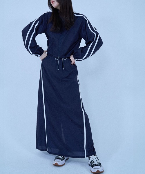 Nora Lily(ノラリリー)の「【Nora Lily】「elle」Short length Sheer Track Jacket(ジャージ・レディース・ライトグレー/ピンク・FREE)」の17枚目の写真