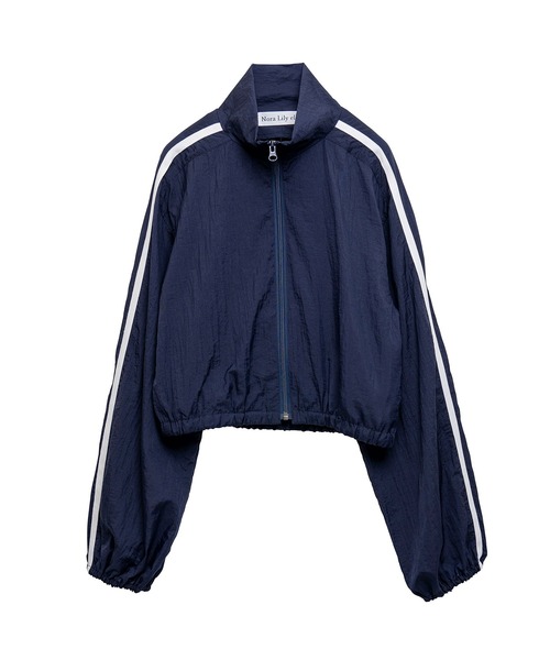 Nora Lily(ノラリリー)の「【Nora Lily】「elle」Short length Sheer Track Jacket(ジャージ・レディース・ライトグレー/ピンク・FREE)」の13枚目の写真