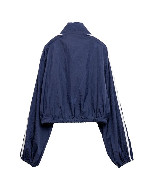 Nora Lily(ノラリリー)の「【Nora Lily】「elle」Short length Sheer Track Jacket(ジャージ・レディース・ライトグレー/ピンク・FREE)」の12枚目の写真