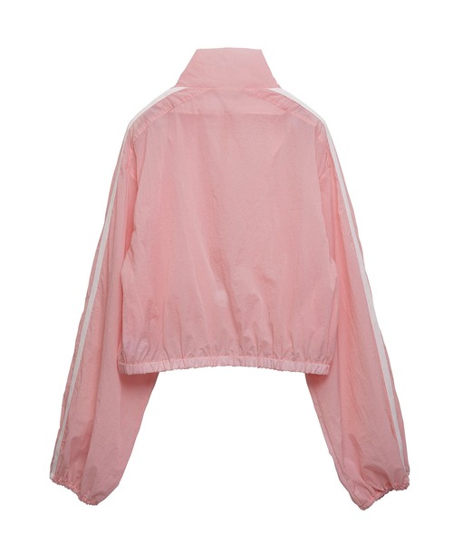 Nora Lily(ノラリリー)の「【Nora Lily】「elle」Short length Sheer Track Jacket(ジャージ・レディース・ライトグレー/ピンク・FREE)」の3枚目の写真