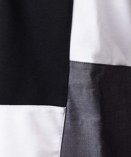 MK MICHEL KLEIN HOMME (エムケーミッシェルクランオム)の「【限定展開】カットソー/リサイクルポンチ斜め切り替え(Tシャツ/カットソー・メンズ・ホワイト/ブラック/ライトグレー・46/48)」の11枚目の写真