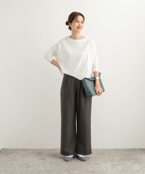 URBAN RESEARCH DOORS（アーバンリサーチドアーズ）の「コットンバックタック長袖プルオーバー（Tシャツ/カットソー・レディース・オフホワイト/ブルー/ブラック/ベージュ系その他・MEDIUM）」の16枚目の写真