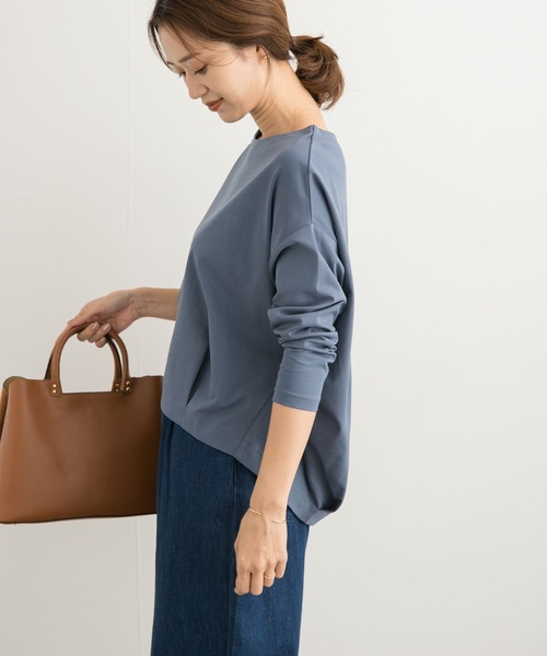 URBAN RESEARCH DOORS（アーバンリサーチドアーズ）の「コットンバックタック長袖プルオーバー（Tシャツ/カットソー・レディース・オフホワイト/ブルー/ブラック/ベージュ系その他・MEDIUM）」の18枚目の写真