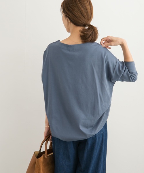 URBAN RESEARCH DOORS（アーバンリサーチドアーズ）の「コットンバックタック長袖プルオーバー（Tシャツ/カットソー・レディース・オフホワイト/ブルー/ブラック/ベージュ系その他・MEDIUM）」の20枚目の写真