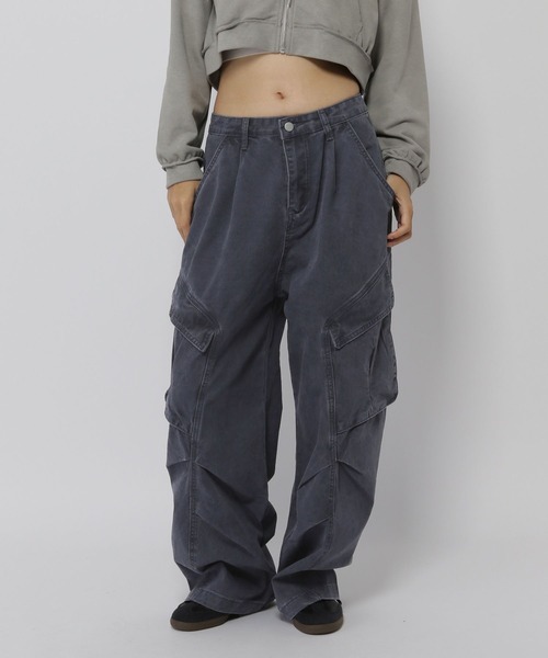 3.3 Field Trip （3.3フィールドトリップ）の「3.3 Field Trip／バルーンカーゴパンツ（カーゴパンツ・レディース・ダークブルー/カーキ・MEDIUM/SMALL）」の2枚目の写真