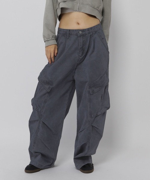 3.3 Field Trip （3.3フィールドトリップ）の「3.3 Field Trip／バルーンカーゴパンツ（カーゴパンツ・レディース・ダークブルー/カーキ・MEDIUM/SMALL）」の8枚目の写真