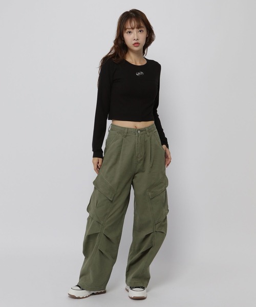 3.3 Field Trip （3.3フィールドトリップ）の「3.3 Field Trip／バルーンカーゴパンツ（カーゴパンツ・レディース・ダークブルー/カーキ・MEDIUM/SMALL）」の15枚目の写真