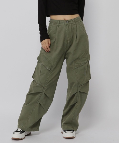 3.3 Field Trip （3.3フィールドトリップ）の「3.3 Field Trip／バルーンカーゴパンツ（カーゴパンツ・レディース・ダークブルー/カーキ・MEDIUM/SMALL）」の17枚目の写真