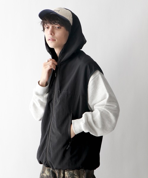 Ridingmania（ライディングマニア）の「【Ridingmania/ライディングマニア】ナイロンアーバンギアベスト（ベスト・メンズ・ブラック/ダークグレー・FREE）」の4枚目の写真