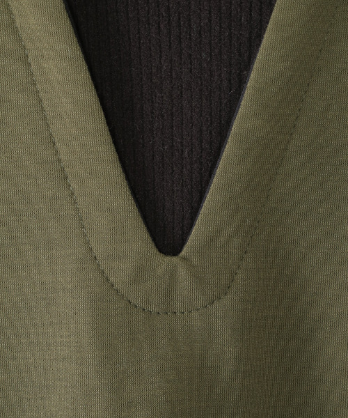 ikka（イッカ）の「キーネックジャンスカドッキングワンピース（120~160cm）（ジャンパースカート・キッズ・ブラック/オリーブ・120/130/140/150/160）」の12枚目の写真