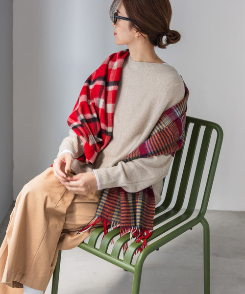 URBAN RESEARCH DOORS(アーバンリサーチドアーズ)の「ハミルトンウールドルマンプルオーバー(ニット/セーター・レディース・ピンク/ライトベージュ/ミント・MEDIUM)」の6枚目の写真