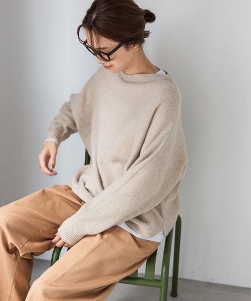 URBAN RESEARCH DOORS(アーバンリサーチドアーズ)の「ハミルトンウールドルマンプルオーバー(ニット/セーター・レディース・ピンク/ライトベージュ/ミント・MEDIUM)」の11枚目の写真