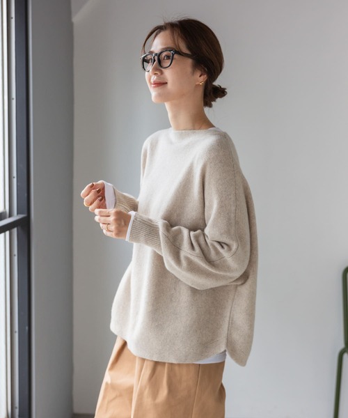 URBAN RESEARCH DOORS(アーバンリサーチドアーズ)の「ハミルトンウールドルマンプルオーバー(ニット/セーター・レディース・ピンク/ライトベージュ/ミント・MEDIUM)」の14枚目の写真