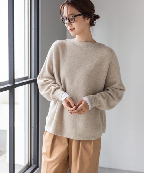 URBAN RESEARCH DOORS(アーバンリサーチドアーズ)の「ハミルトンウールドルマンプルオーバー(ニット/セーター・レディース・ピンク/ライトベージュ/ミント・MEDIUM)」の18枚目の写真