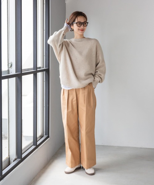 URBAN RESEARCH DOORS(アーバンリサーチドアーズ)の「ハミルトンウールドルマンプルオーバー(ニット/セーター・レディース・ピンク/ライトベージュ/ミント・MEDIUM)」の20枚目の写真