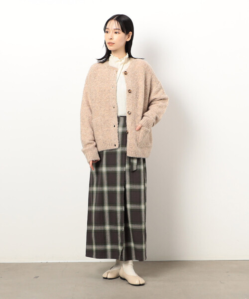 ONIGIRI（オニギリ）の「ふんわり ループヤーン ニットカーディガン（カーディガン/ボレロ・レディース・チャコール/ラベンダー/ベージュ・FREE）」の12枚目の写真