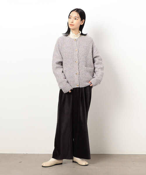 ONIGIRI（オニギリ）の「ふんわり ループヤーン ニットカーディガン（カーディガン/ボレロ・レディース・チャコール/ラベンダー/ベージュ・FREE）」の17枚目の写真