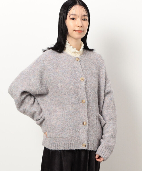 ONIGIRI（オニギリ）の「ふんわり ループヤーン ニットカーディガン（カーディガン/ボレロ・レディース・チャコール/ラベンダー/ベージュ・FREE）」の18枚目の写真