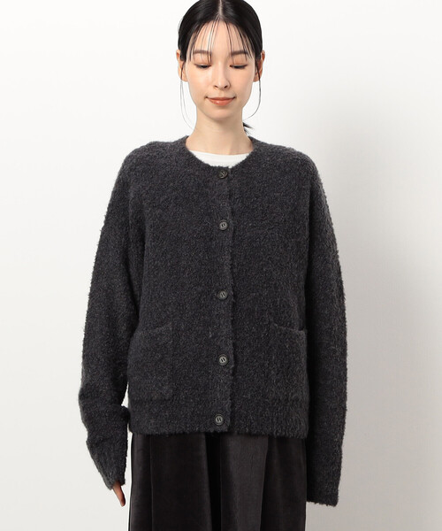 ONIGIRI（オニギリ）の「ふんわり ループヤーン ニットカーディガン（カーディガン/ボレロ・レディース・チャコール/ラベンダー/ベージュ・FREE）」の19枚目の写真