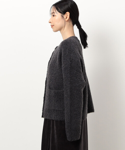 ONIGIRI（オニギリ）の「ふんわり ループヤーン ニットカーディガン（カーディガン/ボレロ・レディース・チャコール/ラベンダー/ベージュ・FREE）」の20枚目の写真