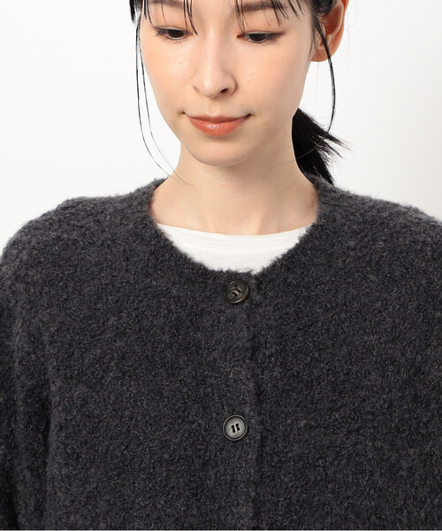 ONIGIRI（オニギリ）の「ふんわり ループヤーン ニットカーディガン（カーディガン/ボレロ・レディース・チャコール/ラベンダー/ベージュ・FREE）」の22枚目の写真