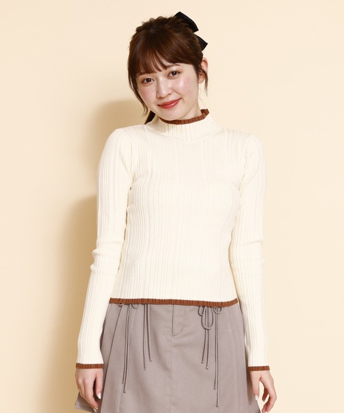 【セール】バイカラータートルニット（ニット/セーター）｜REDYAZEL（レディアゼル）