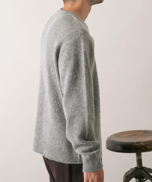 URBAN RESEARCH ROSSO MEN（アーバンリサーチロッソメン）の「『XLサイズあり』ウールシャギーニット（ニット/セーター・メンズ・ネイビー/グレー/アイボリー/グレー系その他/カーキ/ブラック・SMALL/MEDIUM/LARGE/X-LARGE）」の8枚目の写真