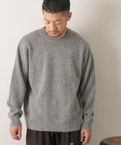 URBAN RESEARCH ROSSO MEN（アーバンリサーチロッソメン）の「『XLサイズあり』ウールシャギーニット（ニット/セーター・メンズ・ネイビー/グレー/アイボリー/グレー系その他/カーキ/ブラック・SMALL/MEDIUM/LARGE/X-LARGE）」の9枚目の写真