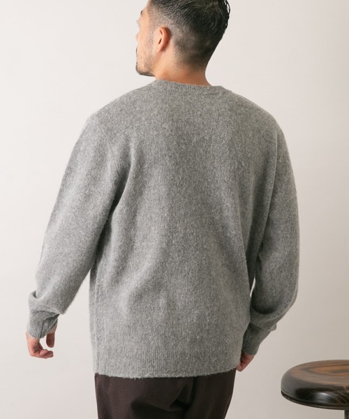 URBAN RESEARCH ROSSO MEN（アーバンリサーチロッソメン）の「『XLサイズあり』ウールシャギーニット（ニット/セーター・メンズ・ネイビー/グレー/アイボリー/グレー系その他/カーキ/ブラック・SMALL/MEDIUM/LARGE/X-LARGE）」の11枚目の写真