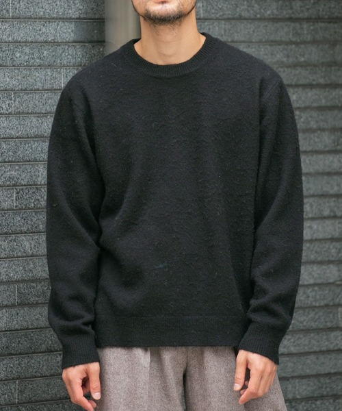 URBAN RESEARCH ROSSO MEN（アーバンリサーチロッソメン）の「『XLサイズあり』ウールシャギーニット（ニット/セーター・メンズ・ネイビー/グレー/アイボリー/グレー系その他/カーキ/ブラック・SMALL/MEDIUM/LARGE/X-LARGE）」の16枚目の写真